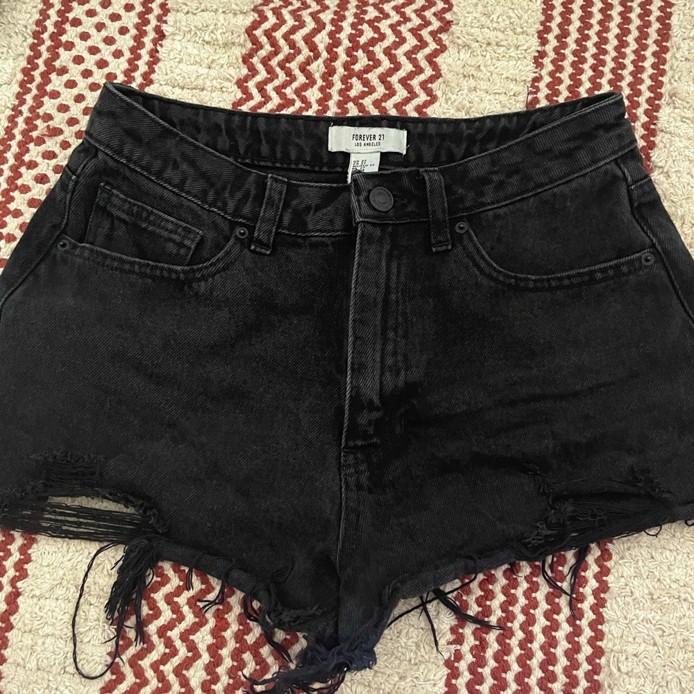 Distressed Cuffed Denim Forever 21 shorts
